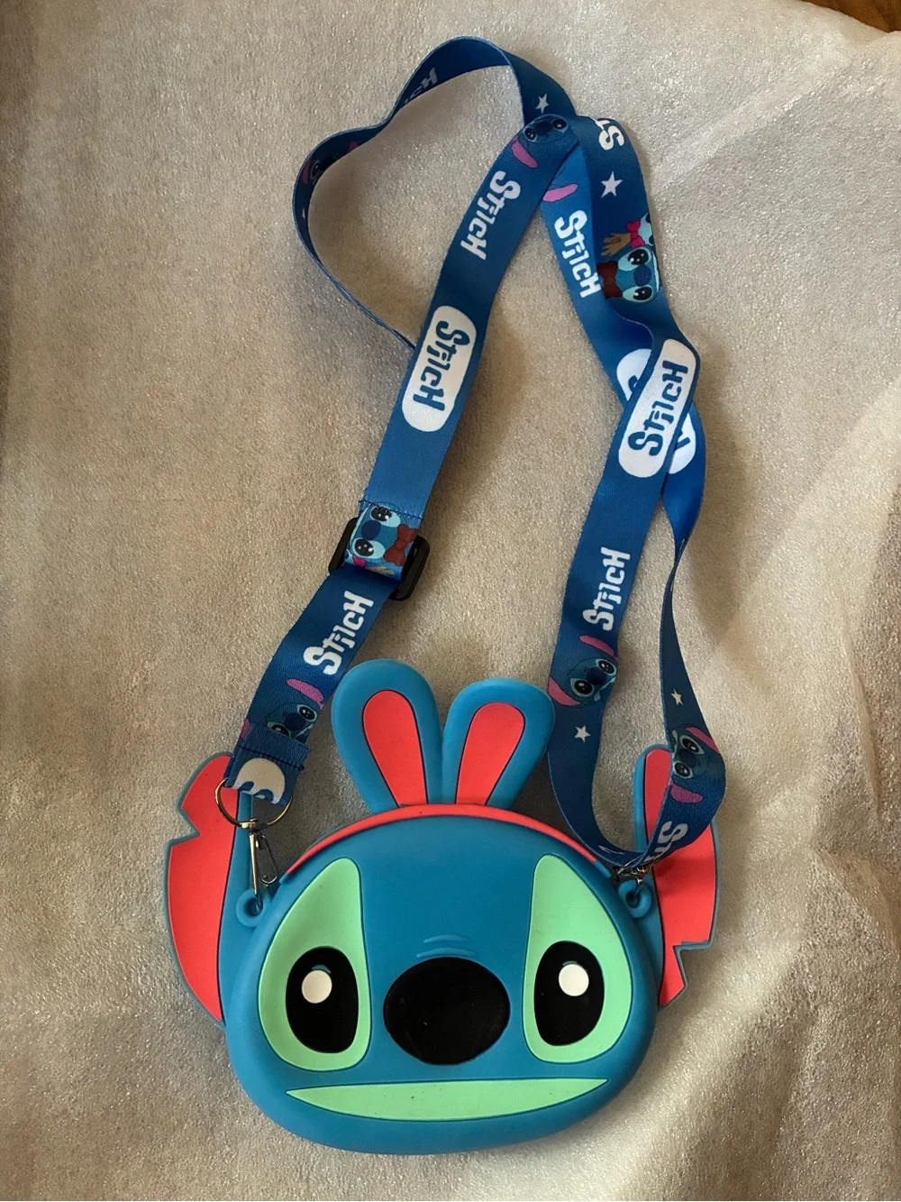 Disney Stitch Kids Crossbody Bag - Blue with Mint and Pink Accents